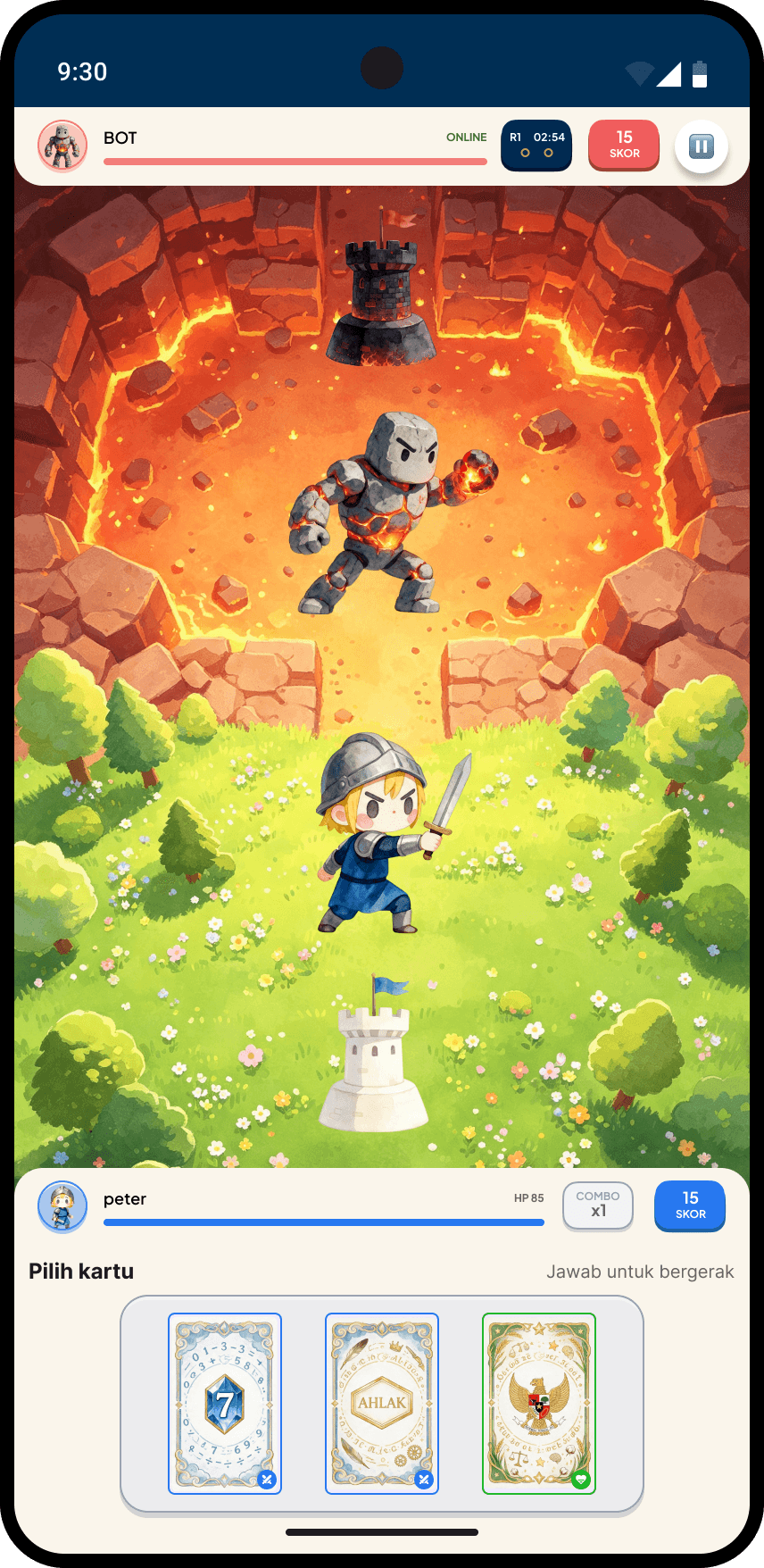 Tampilan Arena PvP Yudha